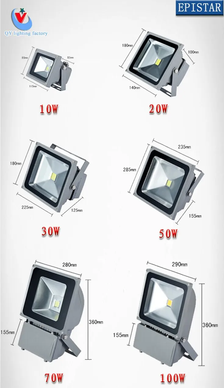 110 В 120 В 220 В 230 В 240 В 10 Вт 20 Вт 30 Вт 50 Вт теплый белый /Белый Сад Двор водонепроницаемый светодиодный прожектор