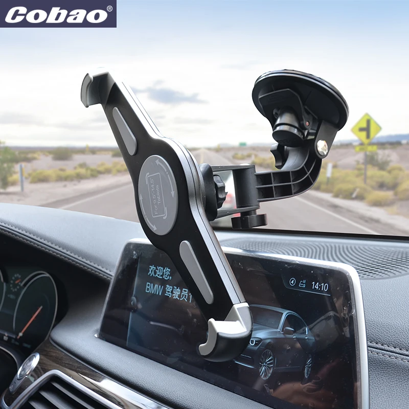 Cobao Универсальный 9,5 9,7 10 11 14,5 дюймов планшетный ПК Стенд лобовое стекло автомобиля навигации держатель планшета для автомобиля для 9,7 12,9 Ipad pro