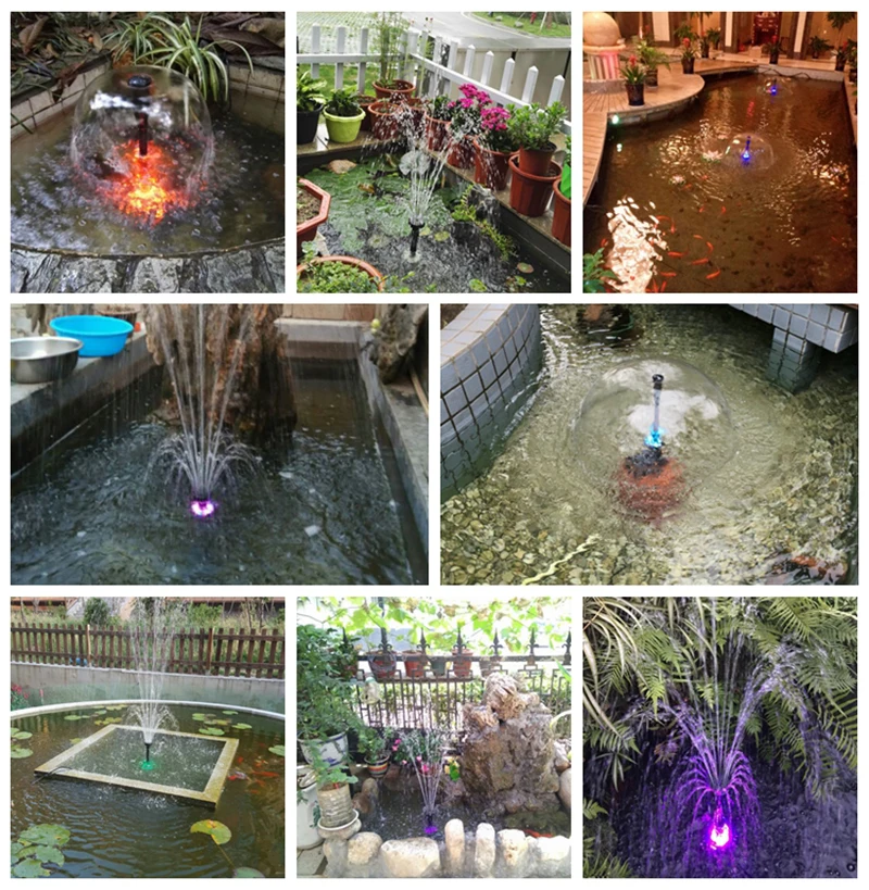 Светодиодный насос для фонтана, мигающий светильник 40 Вт/45 Вт/75 Вт/85 Вт/100 Вт, погружной водяной насос для фонтанов, садовый бассейн, фонтан для рыб, пруда