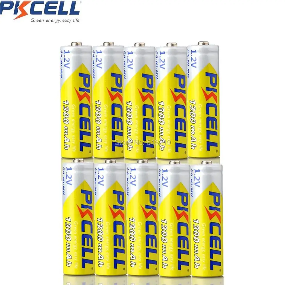 20 шт PKCELL AA 1300mAh батарея 1,2 V aa Аккумуляторная батарея 2A Ni-MH батареи более 1000 круг для Mp3 цифровой камеры