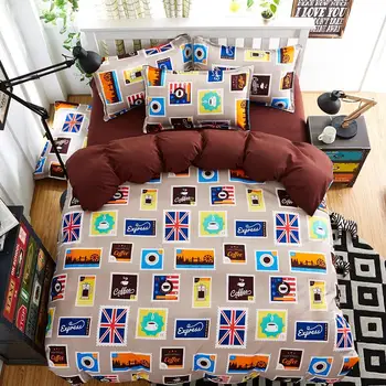 

UNIKEA Cotton Bedding Set Classic Plaid Duvet Cover Sets Bed Sheets Adults Kids Bedroom Bedlinen Games Bed (size:king Queen)