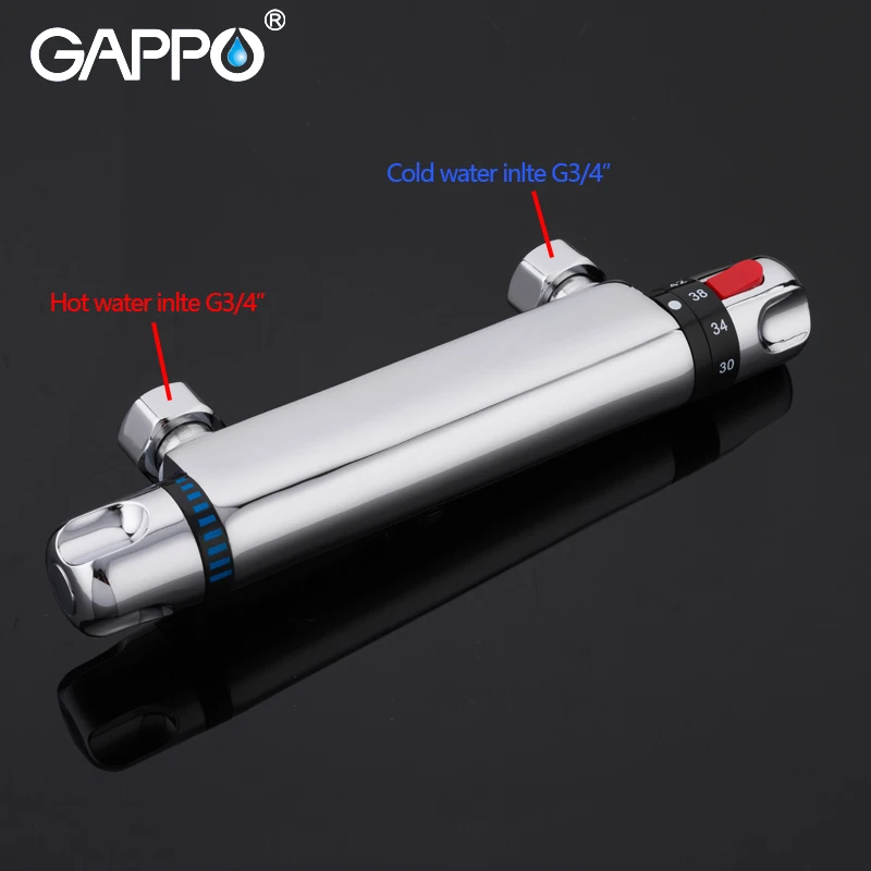 GAPPO Shower Faucets waterfall thermostatic shower faucet wall mounted tub faucet tapware bath mixer with thermostat griferia