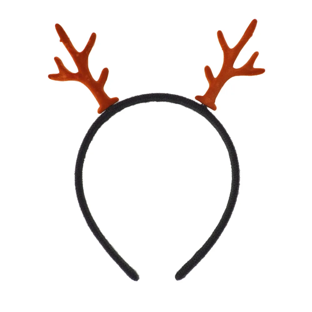 Hot Christmas Headband Santa Xmas Party Decor Double Hair Band Clasp Head Hoop christmas decorations for home navidad^40 - Цвет: Brown