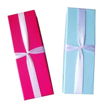 Красный прямоугольник коробка для ювелирных изделий Цепочки и ожерелья 60 шт./лот Цепочки и ожерелья подвеска коробку упаковки ювелирных изделий 14*4.5*2.8 см