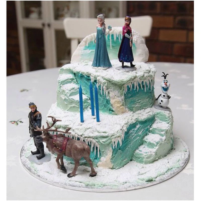 Frozen 6 pc Figurine Figure, Frozen Figure Play, Sven, Hans, Anna, Elsa, Kristoff and Olaf, Child Birthday Cake Topper Decorate Frozen 6 pc Figurine Figure, Frozen Figure Play, Sven, Hans, Anna, Elsa, Kristoff and Olaf, Child Birthday Cake Topper Decorate