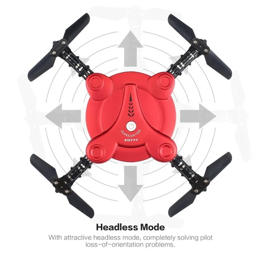 

FQ777 FQ17W 2.4G 6 Axis Gyro Mini Drone Wi-Fi FPV Foldable RTF RC Quadcopter With 0.3MP Camera Altitude Hold Headless Mode