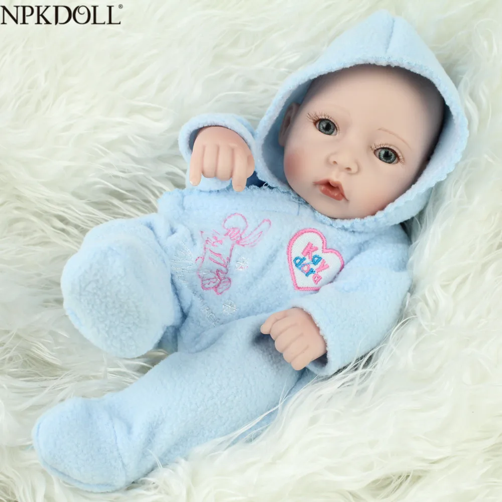 

NPKDOLL Full Body Silicone Reborn Baby Reborn Full Vinyl Dolls 10 Inch Mini Baby Doll Realistic Baby Dolls Toys For Girls