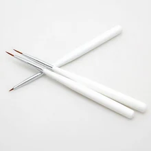 3 шт Французский акриловый Фрезер для ногтей cо шлифовальными художественные кисти, для салонов вкладыш для рисования ручка-кисть инструмент Комплект для украшения с шикарным дизайном