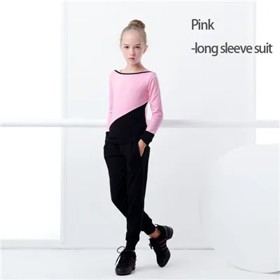 Pink Suit Топы с круглым вырезом и штаны с морковкой; спортивная одежда из двух предметов; Модный спортивный костюм для девочек-подростков; повседневный костюм для бега - Цвет: Pink Suit