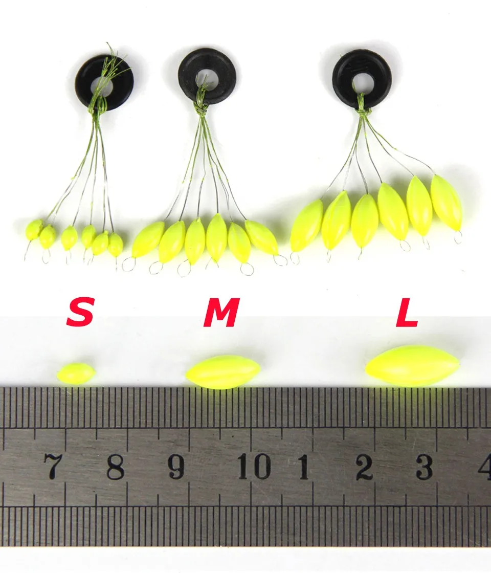 [10 компл. = 60 шт] Овальный Мини-поплавок для рыбной ловли с семиконечными звездами легкое использование поплавок надеваются как пробка и фиксируются