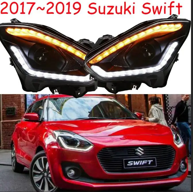 2 шт. бампер лампа для фара для Suzuki swift~ 2019y автомобильные аксессуары Фара DRL swift задние фары Ходовые фары, противотуманные фары - Цвет: 2pcs headlight