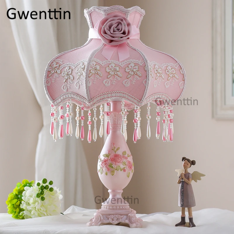 Candeeiros de Mesa Luminárias para o Quarto da Menina Princesa Moderna Suporte Cabeceira Lâmpada Mesa Casamento Decoração Casa Luminária Led 18 Luminárias de mesa
