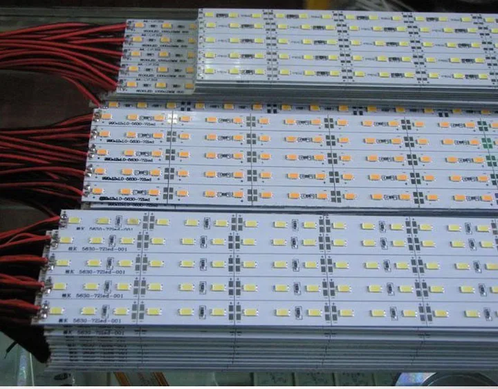 50 м/лот 72 светодиода/м SMD5730/SMD5630 Светодиодная панель 12 вольт Жесткая алюминиевая