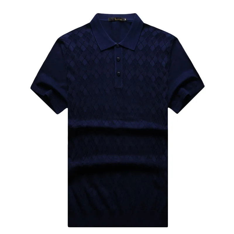 Billionaire italian кутюр футболка Мужская стиль коммерция комфорт повседневная сплошной цвет геометрический дизайн - Цвет: Navy blue