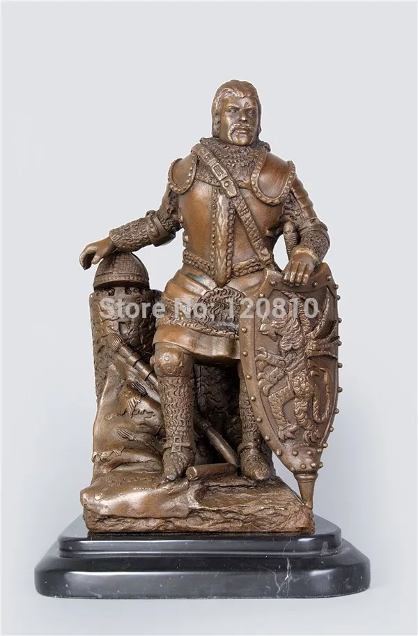 

Top Quality Bronze Sculpture Soldier with shield bronze statues souvenirs CZS-430