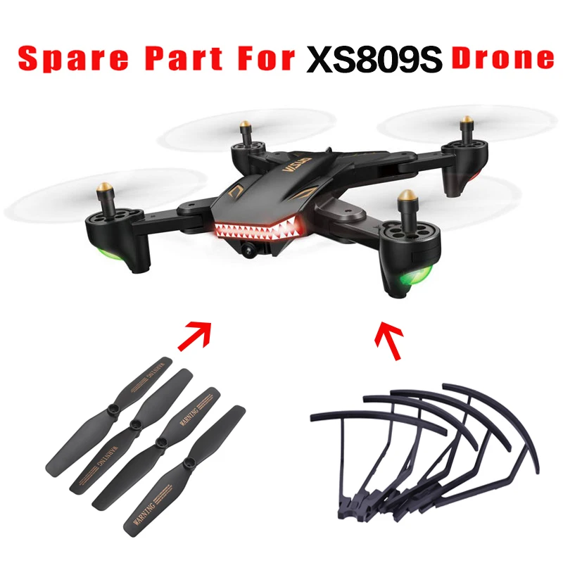 

Free shipping Propeller Blade for XS809S XS809HS Mini Foldable RC Drone Quadcopter Pocket Helicopter Protective frame spare part