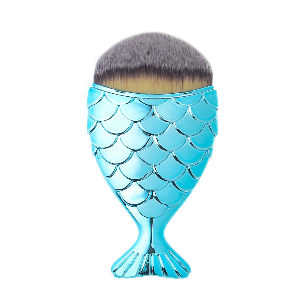 Mermaid Makeup Brush Fish Scale Make up Brushes Cosmetic Bottom Powder Blush set&ampkits Fishtail make Scrubs De maquiagem | Красота и