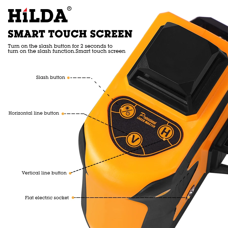 Koop Hilda 360 Laser Niveau 12 Lijnen 3D Niveau Zelfnivellerende Horizontale En Verticale Cross Super Krachtige Groene Laser Niveau