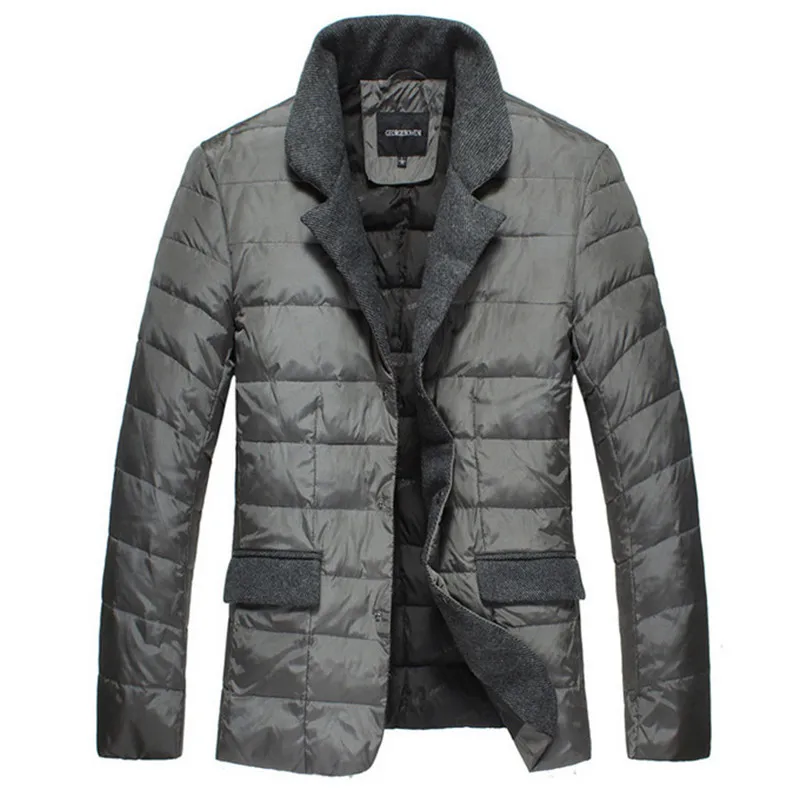 Мужские толстые теплые пальто Зимние куртки с капюшоном воротник Slim Fit Parka брендовые хлопчатобумажные пуховики в повседневном стиле куртки Jaqueta Masculina SL-E442
