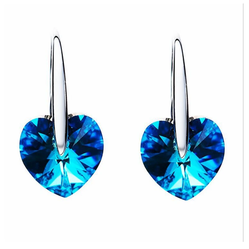 SHDEDE S925 серьги из чистого серебра классические ювелирные изделия в форме сердца