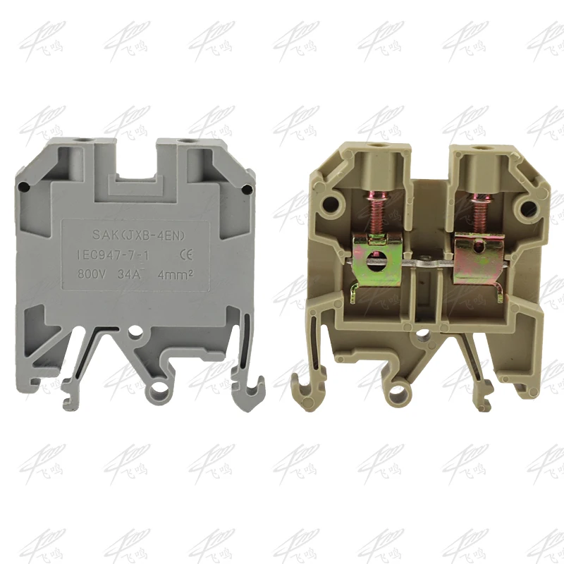10 шт. SAK-4EN JXB-4EN разъеме винтовое соединение клеммные колодки din-рейку SAK4EN