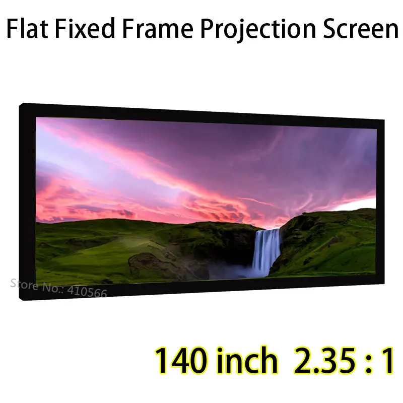 Matte White Material 140 Inch 2.351 Flat Fixed Frame Projection