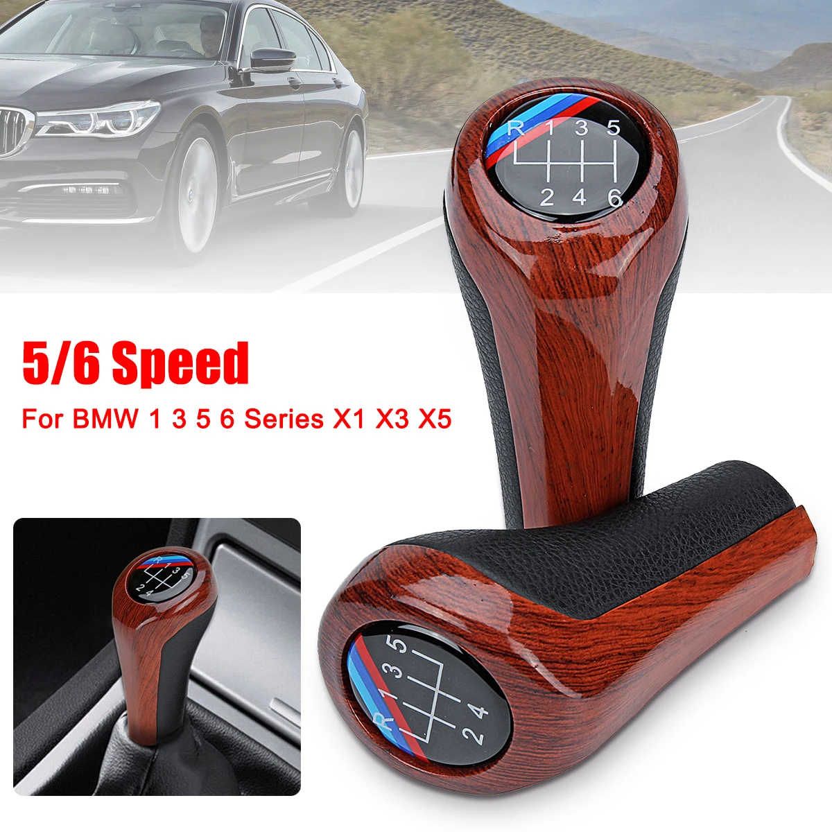 5/6 Speed Manual Car Gear Shift Knob Gear Shifter Knob Head For BMW 1 3