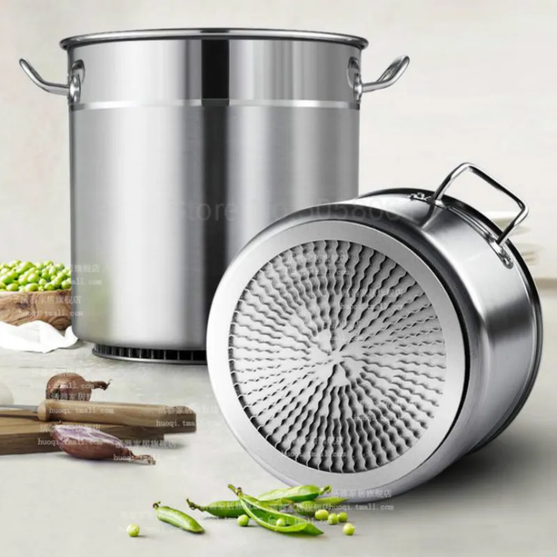 

Energy-saving soup barrel stainless steel with lid thickened large capacity soup pot brine barrel composite bottom barrel