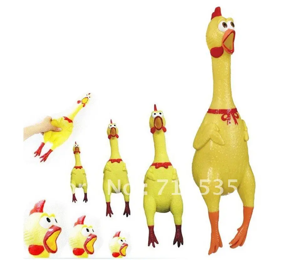 Лучший рождественский подарок на продажу 42 см(H) резиновые игрушки для декомпрессии Забавный крик кальмак курица Хэллоуин Игрушка для снятия стресса(большой размер