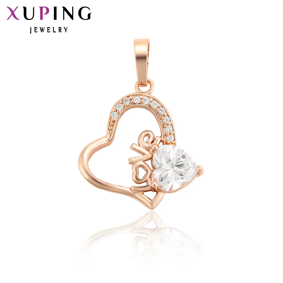 

Xuping Fashion Lovely Necklace Pendant Heart Shaped Exquisite Jewelry for Women Popular Design Christmas Gift S91.2-34038