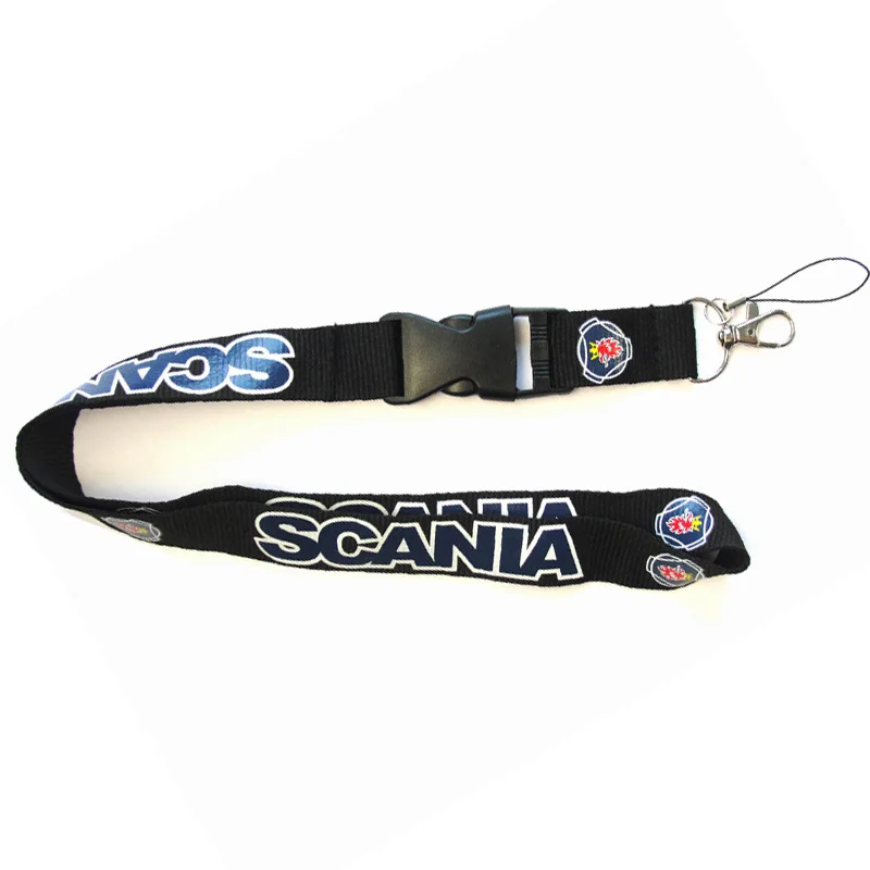 

Men Fashion Lanyards for SCANIA Logo Lanyard Keys Mobile Phone MP3 Flash Drives Keychains ID Badge Holder Hanging Rope Lanyard