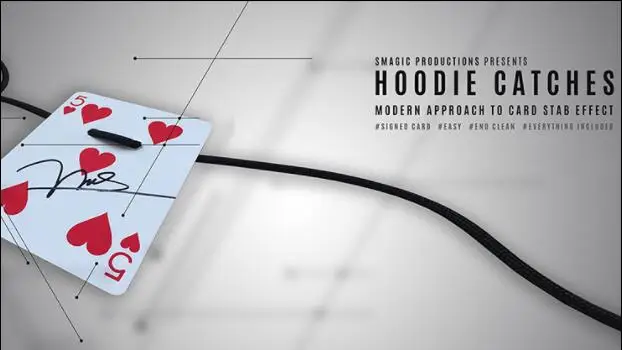 

Hoodie Catches by SMagic (Gimmick+online instruct) Magic Cards Close Up Street Magic Tricks Stage Magic Illusions Mentalism Fun