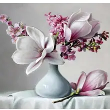 9090 цветок магнолии-краски комплекты номеров для взрослых DIY