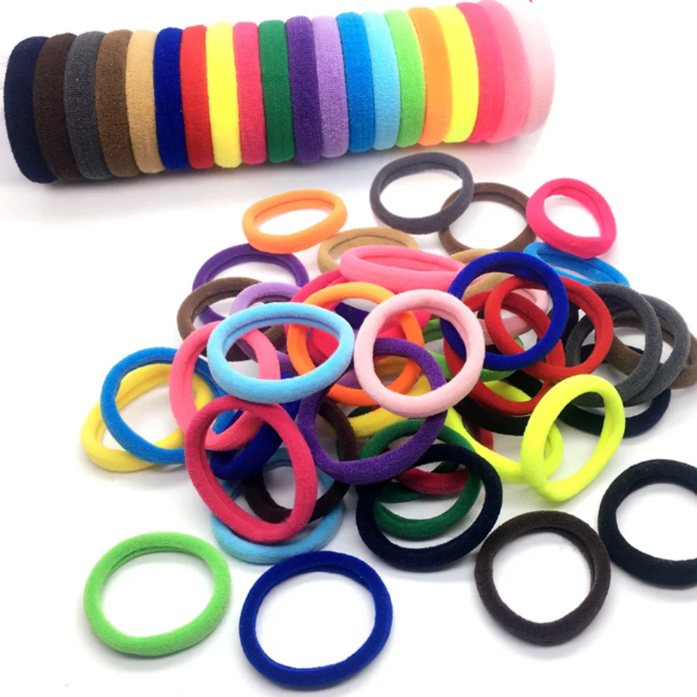 

HairBand 50 pcs lowest price Girl Elastic Hair Ties Band Rope Ponytail Bracelet Hair Accessories Fashion For Hair For Fitness