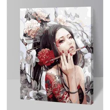 Женственная Дамская обувь с рисунок "вино" по номерам на холст своими руками Абстрактная живопись Безрамное масляной живописи домашний Декор стены искусства картина 40x50 см