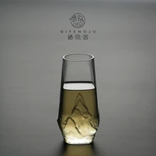 Ручная работа, термостойкая стеклянная кружка для воды чашка прозрачный пик чашки большой цветок прозрачная чайная чашка для дома и офиса утварь