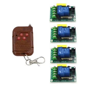

Free Shipping RF Wireless Remote Control Switch 4*220V 30A 3000W Receiver & Transmitter System for Light water pump ON OFF 4360