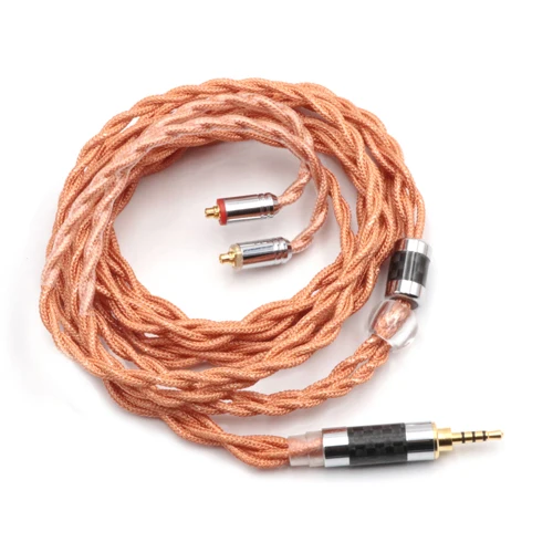 Linsoul LSC09 IEM Hi-Fi обновленный кабель 4 ядра один Кристалл Медь посеребренный кабель для наушников MMCX/2Pin 0,78 3,5 мм 2,5 мм 4,4 мм - Цвет: 2.5mm-MMCX