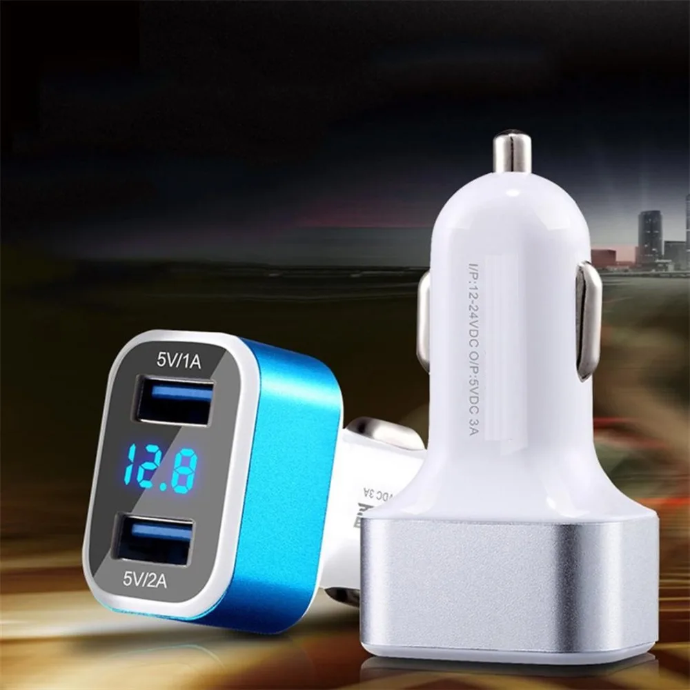 3.1A Dual 2 USB Charger Adapter Car Voltmeter Battery Voltage Monitor