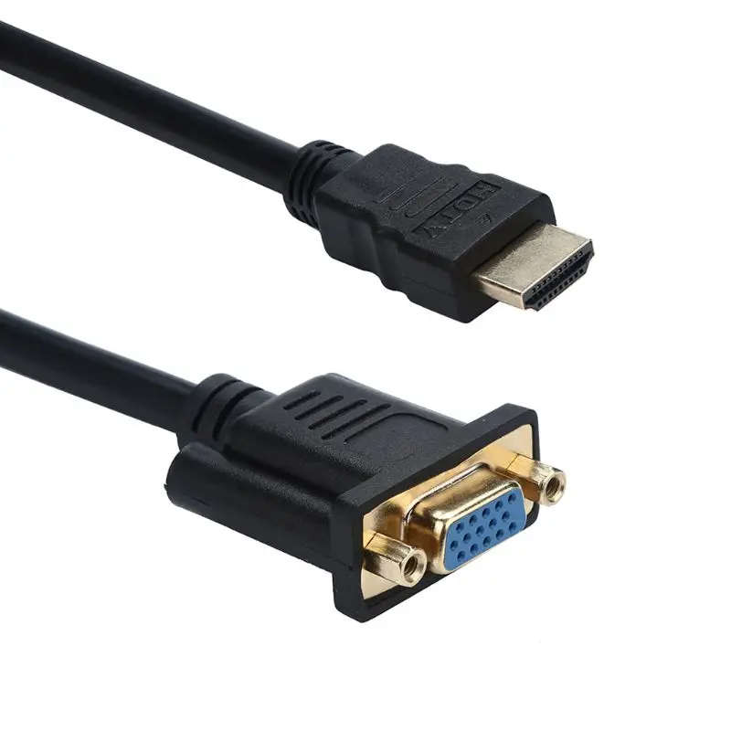 30 см Full HD 1080P HDMI Male to 15 Pin VGA Женский адаптер конвертер кабель шнур, кабель, провод для аксессуары HDTV Kit