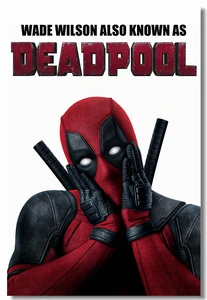 Custom Canvas Wall Mural Funny Deadpool Poster Deadpool Marvel Superhero Sticker Ryan Reynolds Wallpaper Bar Cafe Decals