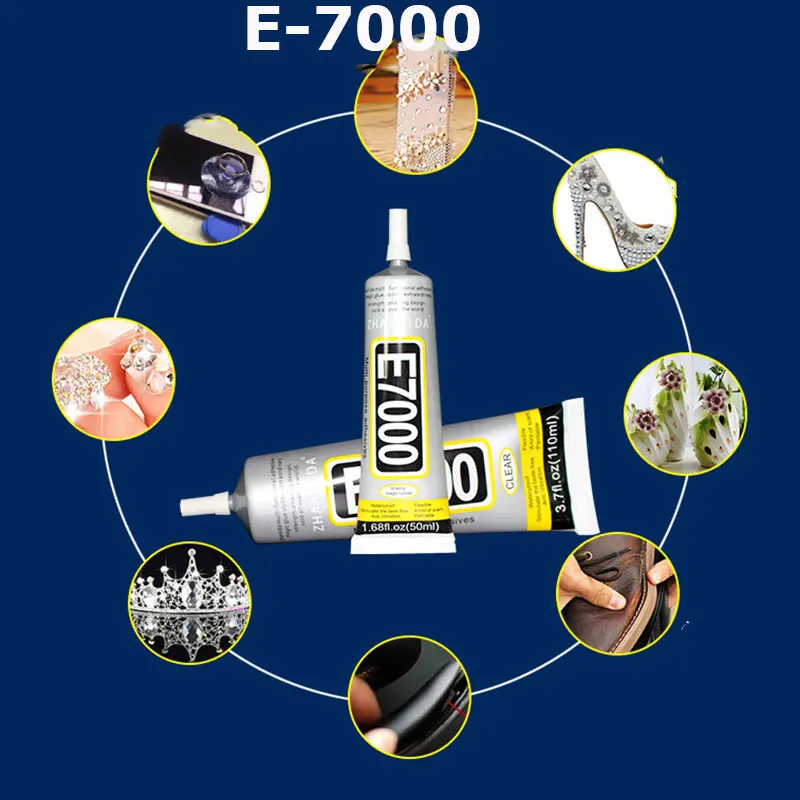 

50ml E-7000 Multi Repair Glue for Crafting Diy Glass Touch Screen Pearl Earring Led Display Frame Epoxy Resin Adhesives Nail Gel