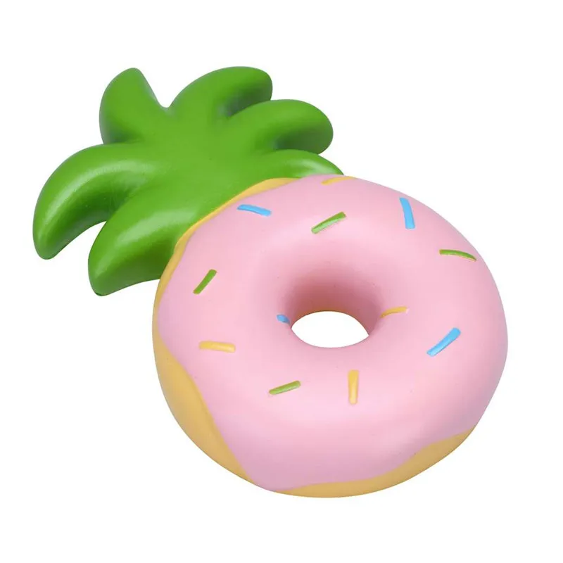 Kawaii милая игрушка с фруктами, мягкая, медленно поднимающаяся, мягкая, с ананасовым пончиком, 16 см, кремовый, ароматизированный, Сжимаемый, тортик, хлеб, детские игрушки для детей
