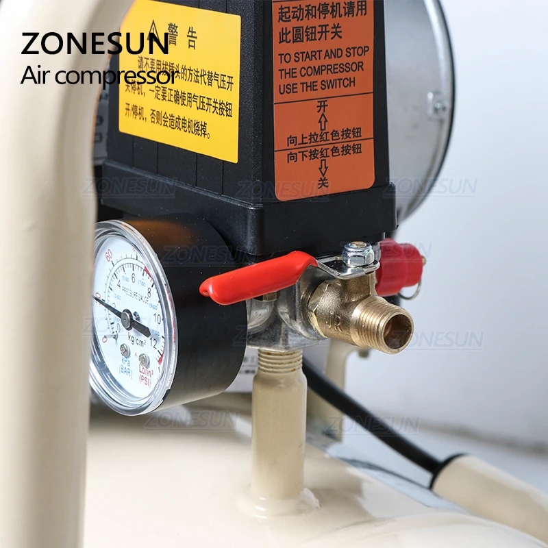 Промышленный компрессор ZONESUN из чистой меди 750 Вт 50 л поршневой и новый