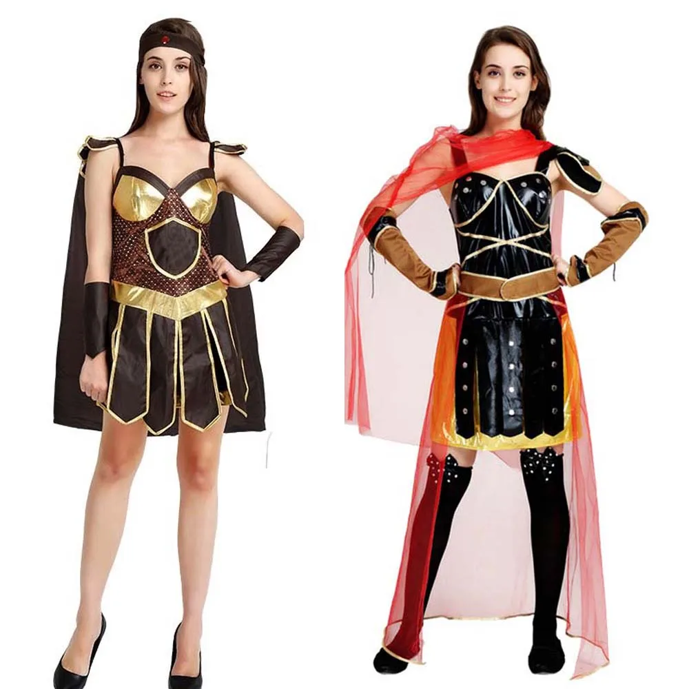New Women Female Ancient Rome Italy Warrior Soldier Cosplay Costume Fancy Dress Outfit Carnival Masquerade Party Costumes Purim |