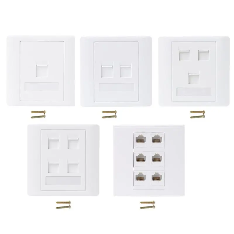 

86 Type Computer Socket Panel CAT5E Network Module RJ45 Cable Interface Outlet