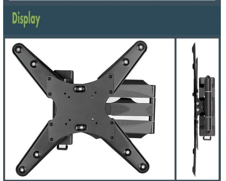 Поворотный на 180 градусов складной и выдвижной 23-50 дюймовый настенный ЖК-кронштейн для телевизора Максимальная нагрузка 45 кг Макс. VESA 400X400 мм