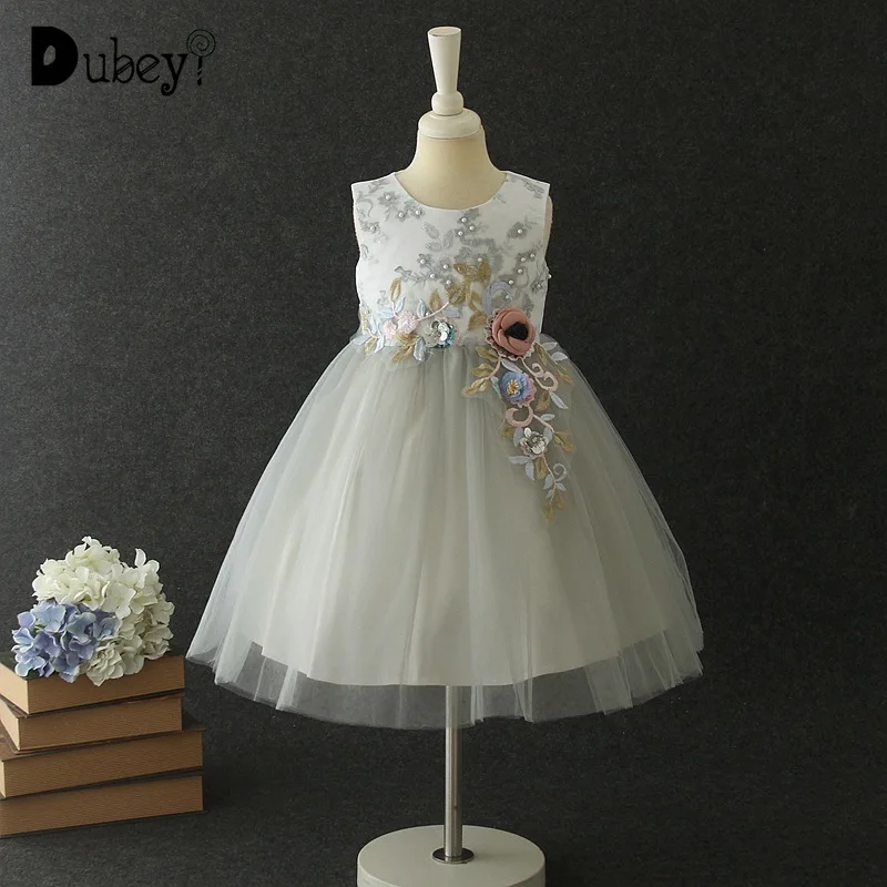 

New Sleeveless Princess Dress Summer Flower Girl Sundress Elegant Girl Party Dress for Birthday and Wedding