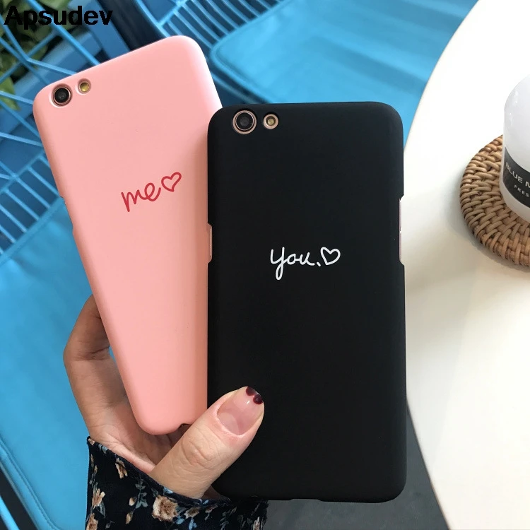 

Apsudev Fashion Phone Case For Oppo R9 R9 plus R9s R9s plus R11 R11 plus R11s a57 thin Small couples love hard PC back cover