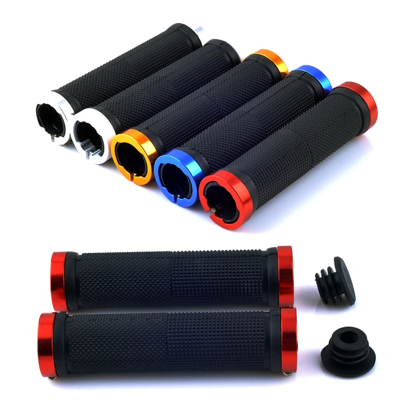 

1 pair MTB Road bicycle handles Grips Anti-Skid Rubber Bicycle Grips Mountain Bike Lock On Bicycle Handlebars bicycle cuffs